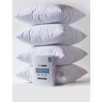 Homescapes Terry Towelling Waterproof Pillow Protectors 65 x 65 cm, Pack of 4 in White | Size: 65 x 65 cm