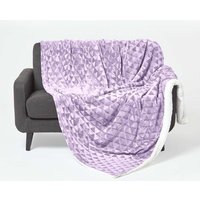 Homescapes Geometric Triangle Velvet Throw in Purple | Size: 160 cm x 200 cm