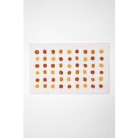 Homescapes 100% Cotton Bath Mat Tufted Polka Dot Design in Mustard