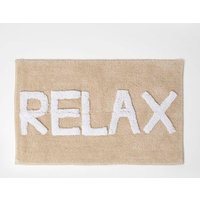 Homescapes Relax Bath Mat 100% Cotton, 50 x 80 cm in Natural