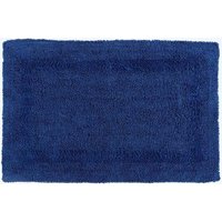 Homescapes Luxury Bath Mat Reversible 100% Cotton 1600GSM, 50 x 80cm, Extra Soft in Navy | Size: 50 x 80 cm