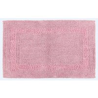 Homescapes Luxury Bath Mat Reversible 100% Cotton 1600GSM, 50 x 80cm, Extra Soft in Baby Pink | Size: 50 x 80 cm