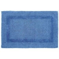 Homescapes Luxury Bath Mat Reversible 100% Cotton 1600GSM, 50 x 80cm, Extra Soft in Cobalt | Size: 50 x 80 cm