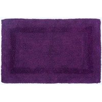 Homescapes Luxury Bath Mat Reversible 100% Cotton 1600GSM, 50 x 80cm, Extra Soft in Purple | Size: 50 x 80 cm