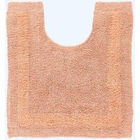 Homescapes Luxury Pedestal Mat Reversible 1600GSM 100% Cotton, 50 x 55cm Bath Mat in Peach | Size: 50 x 55 cm