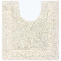 Homescapes Luxury Pedestal Mat Reversible 1600GSM 100% Cotton, 50 x 55cm Bath Mat in Cream | Size: 50 x 55 cm