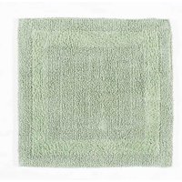 Homescapes Luxury Square Bath Mat 1600GSM 100% Cotton Reversible Shower Mat, 50cm in Pale Green