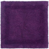 Homescapes Luxury Square Bath Mat 1600GSM 100% Cotton Reversible Shower Mat, 50cm in Purple