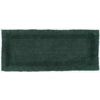 Homescapes Luxury Bath Mat Runner Reversible 1600GSM 100% Cotton, 40 x 100cm Long in Dark Green | Size: 40 x 100 cm