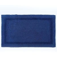 Homescapes Luxury Extra Large Bath Mat Reversible 1600GSM 100% Cotton, 70 x 120cm in Navy | Size: 70 x 120 cm