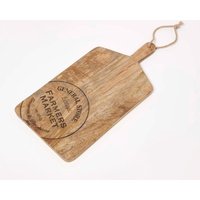Homescapes Vintage Wooden Cutting Board Cheese Appetizer Board in Natural