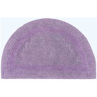 Homescapes Luxury Semi Circle Bath Mat Reversible 1600GSM 100% Cotton, 50 x 80cm in Lilac | Size: 50 x 80 cm