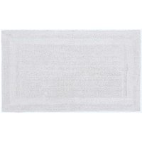 Homescapes Luxury Bath Mat Reversible 100% Cotton 1600GSM, 50 x 80cm, Extra Soft in White | Size: 50 x 80 cm