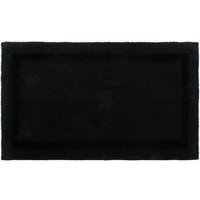 Homescapes Luxury Bath Mat Reversible 100% Cotton 1600GSM, 50 x 80cm, Extra Soft in Black | Size: 50 x 80 cm
