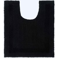 Homescapes Luxury Pedestal Mat Reversible 1600GSM 100% Cotton, 50 x 55cm Bath Mat in Black | Size: 50 x 55 cm