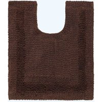 Homescapes Luxury Pedestal Mat Reversible 1600GSM 100% Cotton, 50 x 55cm Bath Mat in Chocolate | Size: 50 x 55 cm