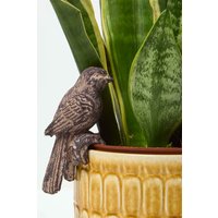 Homescapes Bird Pot Hanger Decoration in Grey