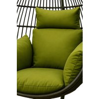 Homescapes Luxury Soft Waterproof Egg Chair Cushion Swing Chair Garden Seat in Green