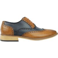 Stylish Two Tone Faux Leather Brogue Lace Up Shoes