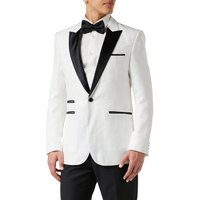 Elegant Floral Jacquard Tuxedo Jacket Waistcoat 42R