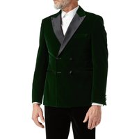Stylish SMITH Velvet Double Breasted Tuxedo Blazer