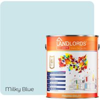 LANDLORDS PAINT Masonry Paint - 10L - Weatherproof Exterior Wall Paint in Milky Blue