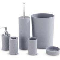 LIVIVO Stylish Modern 6-Piece Bathroom Set in Grey