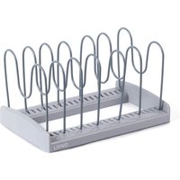 LIVIVO Adjustable Pan Lid Holder Kitchen Storage Rack in Grey
