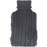LIVIVO Handwarmer Hot Water Bottle - Grey Knit in Dark Grey