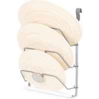 LIVIVO Kitchen Saucepan Lid Organiser Rack in Grey