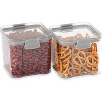 LIVIVO 700ml Stackable Airtight Food Storage Containers - Set of 2 in Clear