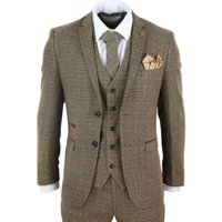 Ralph 3 Piece Suit Tweed Check Vintage 36R