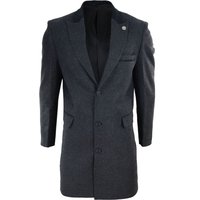 3 4 Long Overcoat Herringbone Tweed