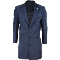 3 4 Long Overcoat Herringbone Tweed