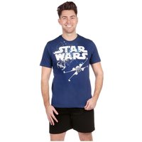 Star Wars Men's Logo Short Pyjamas in Blue | Size: Medium