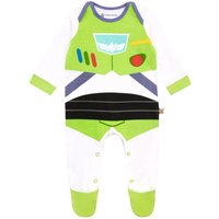 Disney Boy's Baby Toy Story Buzz Lightyear Sleepsuit in White | Size: 12-18 m