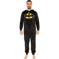 DC Comics Men's Batman Fleece Onesie in Black | Size: 2XL