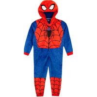 Marvel Spiderman Onesie Fleece All In One in Blue | Size: 7-8 Years