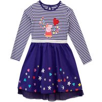 Peppa Pig Girl's It's Magic Glitter Long Sleeve Party Dress in Purple | Size: 3-4 Years