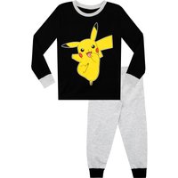 Pokemon Boy's Pikachu Snuggle Fit Pyjamas in Black | Size: 10-11 Years