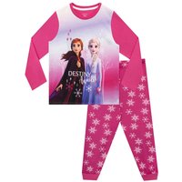 Disney Girl's Frozen Elsa & Anna Pyjamas in Pink | Size: 8-9 Years