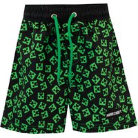Minecraft Boy's Gaming Creeper Swim Shorts in Black | Size: 11-12 Years