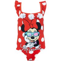 Disney Girl's Minnie Mouse Polka Dot Swimsuit in Red | Size: 4-5 Years