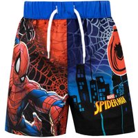 Marvel Boy's Spiderman Swim Shorts in Blue | Size: 8-9 Years