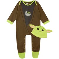 Mandalorian Grogu Sleepsuit & Hat Set m