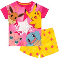 Pokemon Girl's Short Pyjamas in Pink | Size: 10-11 Years