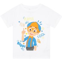 Blippi Boy's Playful, Fun, Cool T-shirt in White | Size: 5-6 Years