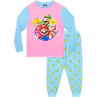 Super Mario Bros Girl's Long Sleeve Pyjamas | Size: 6-7 Years
