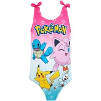 Pokemon Girl's Pikachu Bow Swimsuit in Pink | Size: 6-7 Years