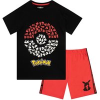 Pikachu & Pokeball Print T Shirt & Short Set